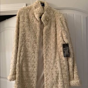 White fur coat